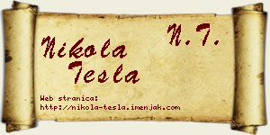Nikola Tesla vizit kartica